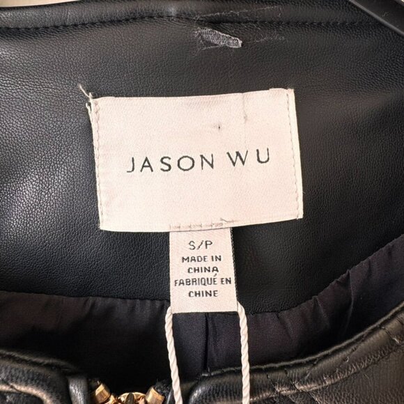NWT Jason Wu Quilted Faux Leather Zip Front Jacket - Picture 5 of 12